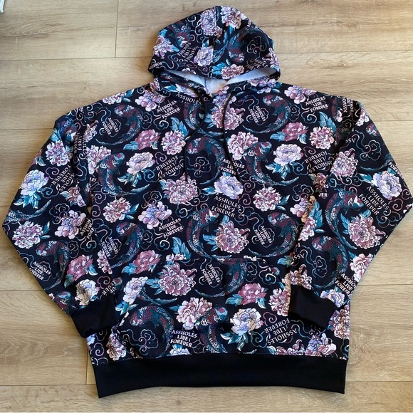 New Assholes Live Forever Linda Finegold ALF koi fish Japanese styled hoodie - Picture 1 of 5